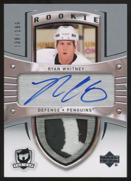 2005-06 Upper Deck The Cup Ryan Whitney RC Patch Auto RPA /199 #102