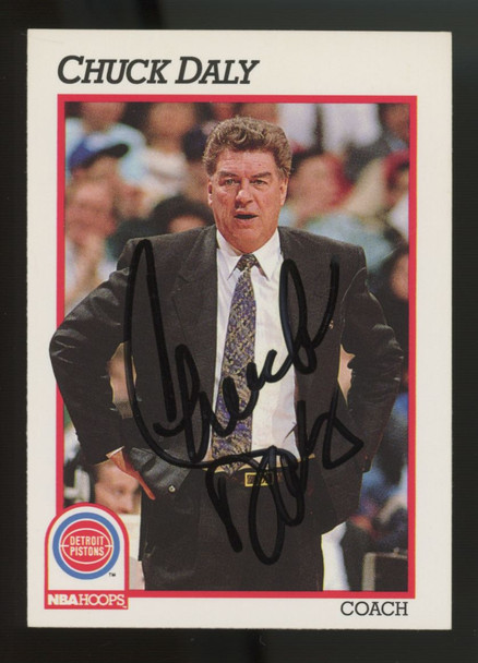 1991/92 Hoops Chuck Daly #228 Signed Autographed JSA