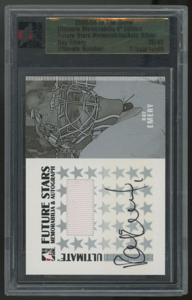 2005-06 In The Game Ray Emery RC Future Stars Patch Auto RPA /40