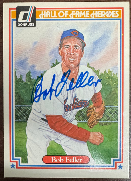 1983 Donruss Bob Feller HoF Heroes #36 Signed Autographed JSA