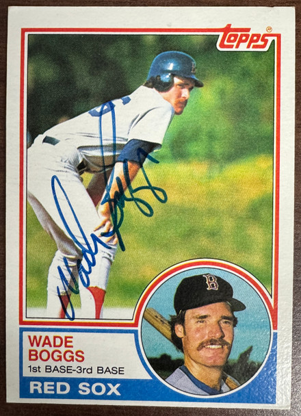 1983 Topps Wade Boggs RC #498 Signed Autographed JSA
