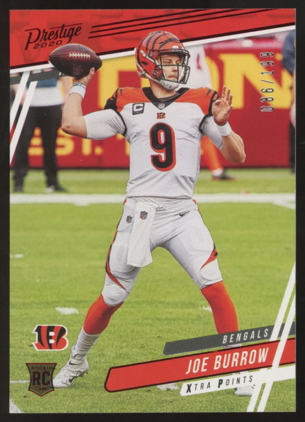2020 Panini Chronicles Prestige Joe Burrow RC Xtra Points /199 #301