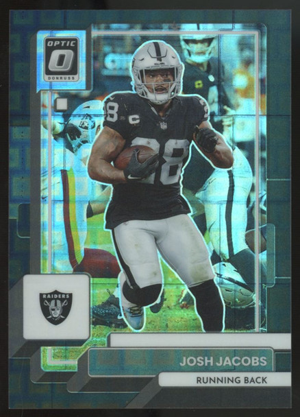 2022 Donruss Optic Josh Jacobs Black Pandora /25 #102