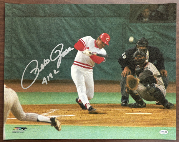 Pete Rose Signed Autographed Inscribed 16x20 Photo "4192" JSA