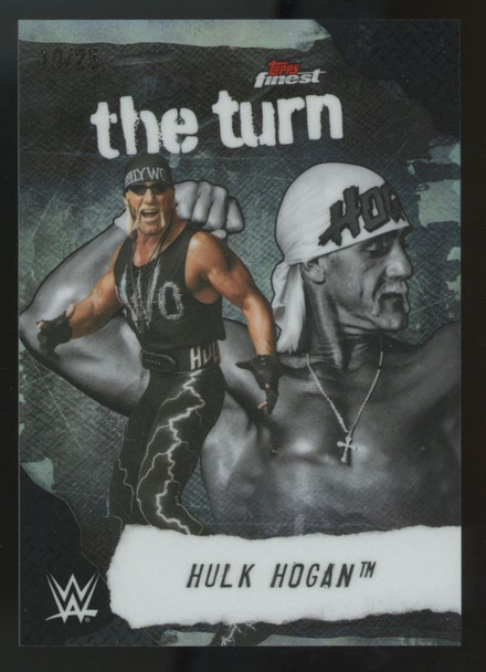 2025 Topps Finest WWE Hulk Hogan The Turn Black Refractor /25 #TT-HH
