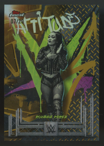 2025 Topps Finest WWE Roxanne Perez Rare Gold Refractor /20 #253