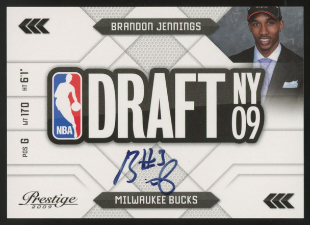 2009-10 Panini Prestige Brandon Jennings RC Draft Class Auto #10