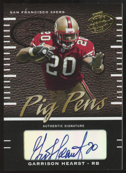 2003 Playoff Hogg Heaven Garrison Hearst Pig Pens Auto /75 #PP-19