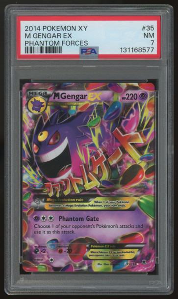 2014 Pokemon M Gengar EX Phantom Forces #35 PSA 7