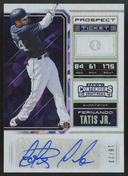 2018 Contenders Draft Fernando Tatis Jr. Prospect Ticket Cracked Ice Auto /23 #7