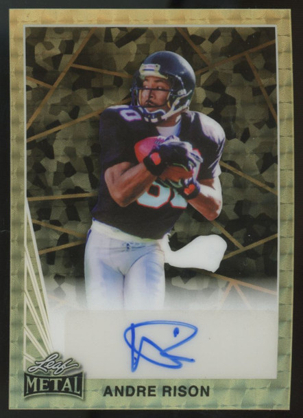 2025 Leaf Metal Andre Rison Gold Vinyl Auto 1/1 #90A-AR2