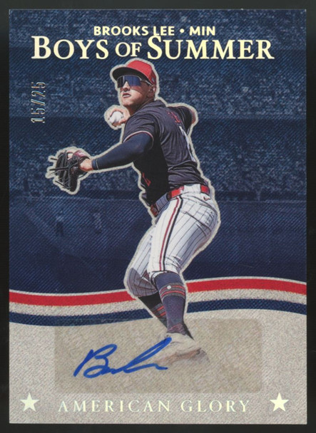 2025 Panini Boys Of Summer Brooks Lee American Glory Holo Silver Auto /25