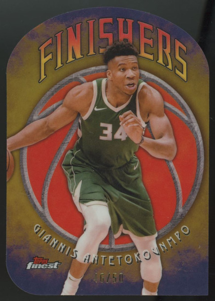 2024-25 Topps Finest Giannis Antetokounmpo Finishers Gold Refractor /50 #F-3