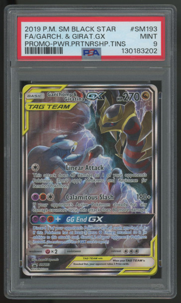 2019 Pokemon Garchomp & Giratina GX Partnership Tin Promo #SM193 PSA 9