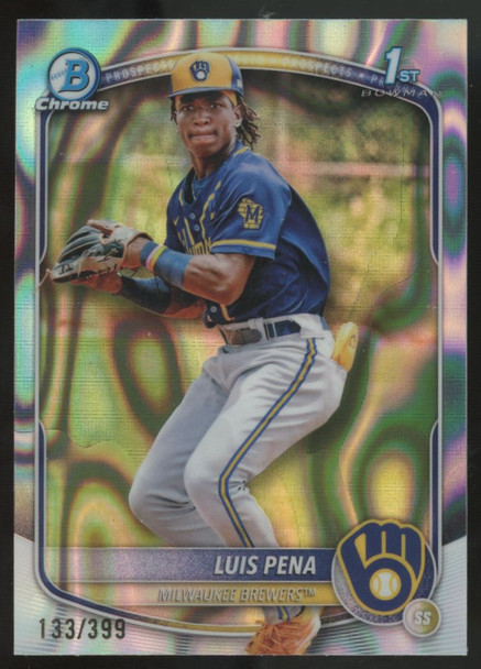 2025 Bowman Luis Pena 1st Chrome Prospect Lava Refractor /399 #BCP-38