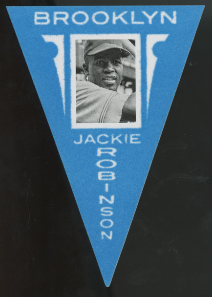 2012 Panini Golden Age Jackie Robinson Blue Ferguson Bakery Pennant #23