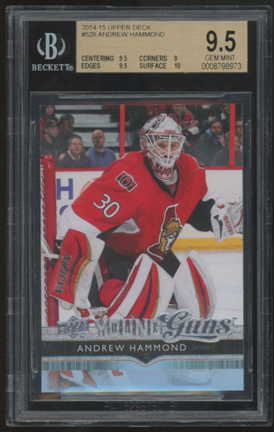 2014-15 Upper Deck Andrew Hammond RC Young Guns #528 BGS 9.5