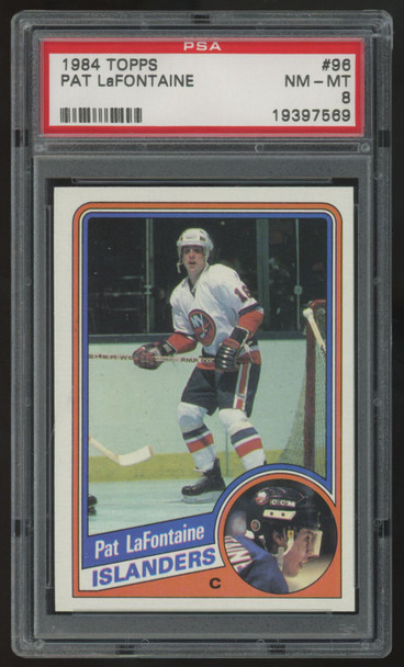 1984-85 Topps Pat LaFontaine RC #96 PSA 8