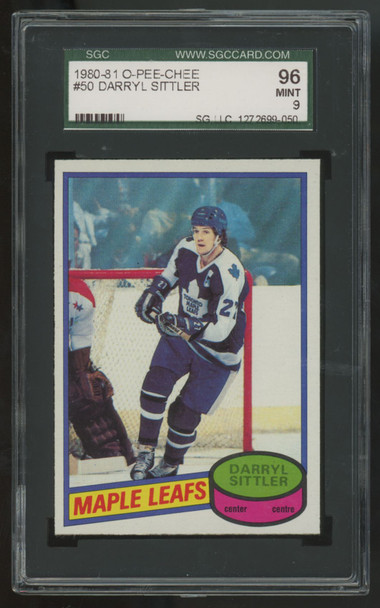 1980-81 O-Pee-Chee Darryl Sittler #50 SGC 9
