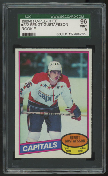 1980-81 O-Pee-Chee Bengt Gustafsson RC #222 SGC 9
