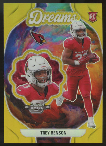 2024 Contenders Optic Trey Benson RC Dreams Gold /10 #D-TBN