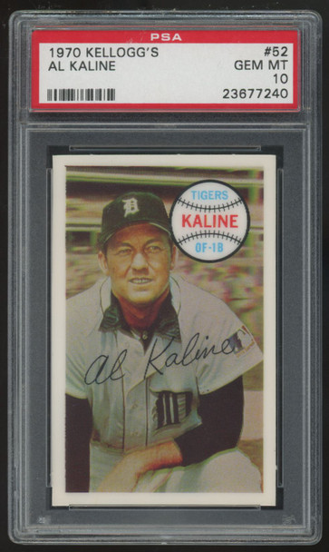 1970 Kellogg's Al Kaline #52 PSA 10