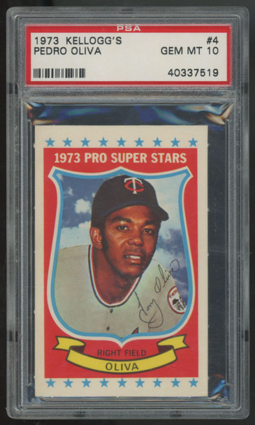 1973 Kellogg's Pedro Oliva #4 PSA 10