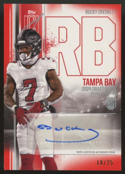 2024 Topps Signature Class Bucky Irving RC Draft Class Variation Auto /25 RCA-BI