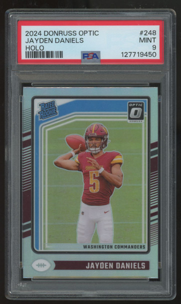 2024 Panini Donruss Optic Jayden Daniels RC Rated Rookie Holo #248 PSA 9