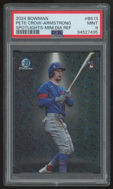 2024 Bowman Chrome Pete Crow-Armstrong RC Spotlights Mini Diamond /150 PSA 9