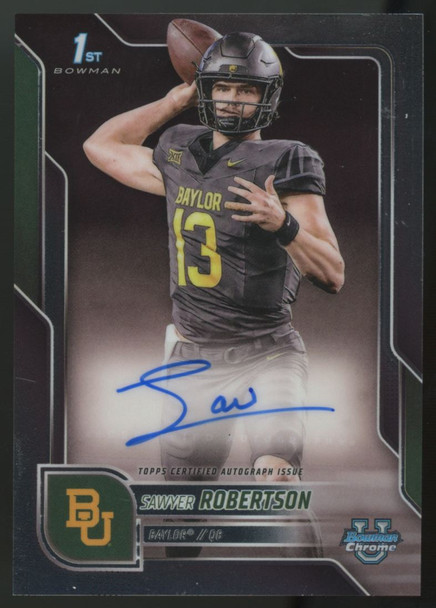 2025 Bowman University Chrome Sawyer Robertson 1st Prospect Auto #BCA-SR