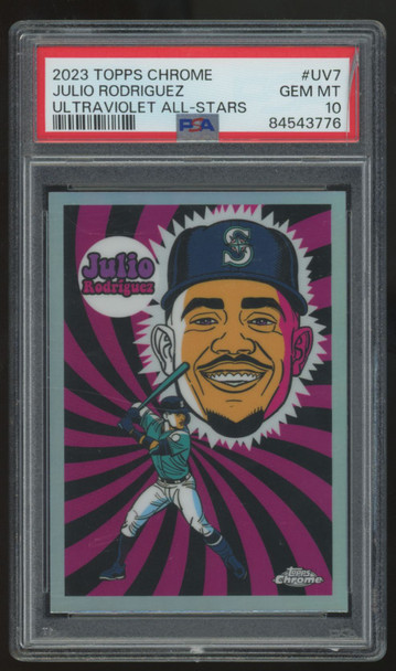 2023 Topps Chrome Julio Rodriguez Ultra Violet All-Stars SSP #UV-7 PSA 10