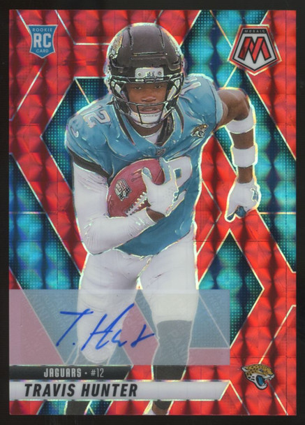 2025 Panini Mosaic Travis Hunter RC Red Auto /199 #301