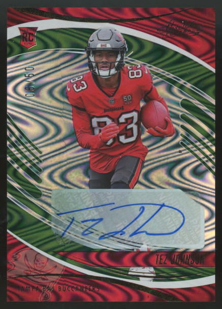 2025 Panini Absolute Tez Johnson RC Green Waves Auto /50 #184