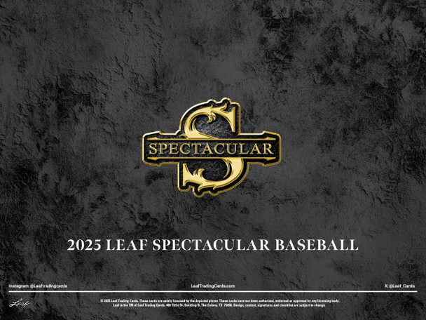 2025 Leaf Spectacular Baseball Hobby Case (3)