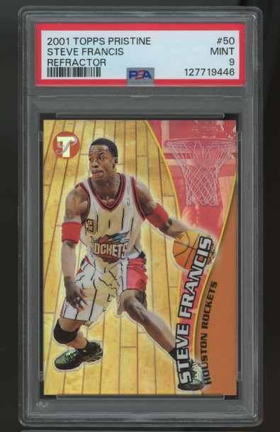 2000/01 Topps Pristine Steve Francis Refractor /50 #50 PSA 9