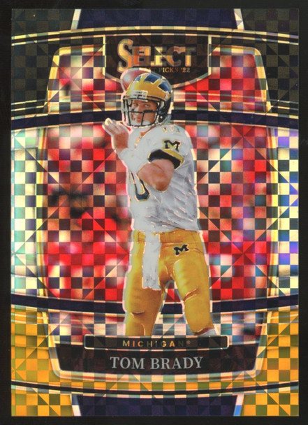 2022 Panini Select Draft Tom Brady Concourse Black & Gold Squares /100 #32