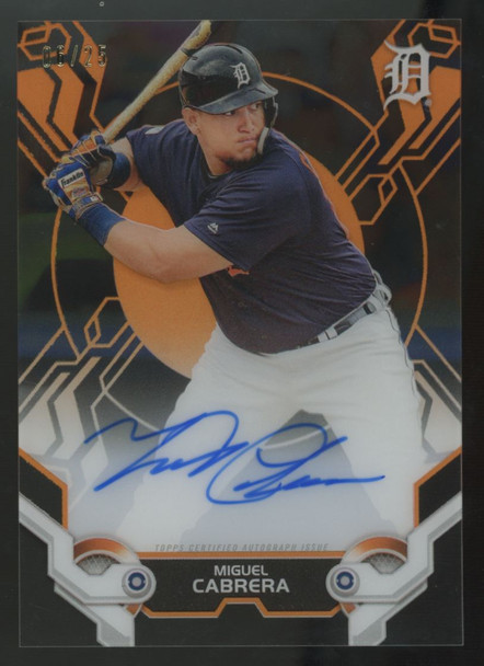 2019 Topps High Tek Miguel Cabrera Orange Auto /25 #HTA-MC