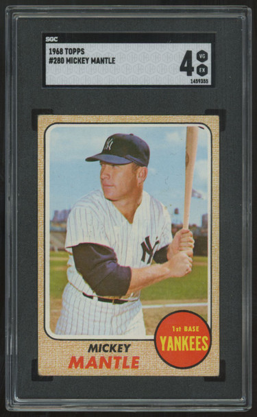 1968 Topps Mickey Mantle #280 SGC 4 *355
