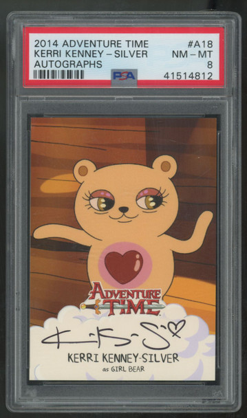 2014 Adventure Time Girl Bear Kerri Kenney-Silver Auto #A18 PSA 8