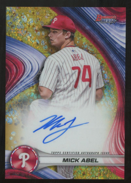 2024 Bowman's Best Mick Abel Best Of '24 Gold Mini-Diamond Auto /50 #B24-MA