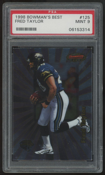 1998 Bowman's Best Fred Taylor RC #125 PSA 9