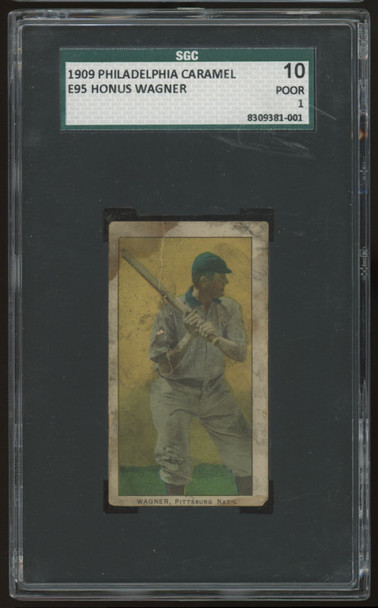 1909 Philadelphia Caramel E95 Honus Wagner SGC 1