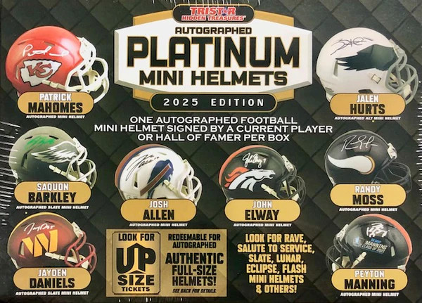 2025 Tristar Hidden Treasures Autographed Mini Helmet Platinum Edition Series 12