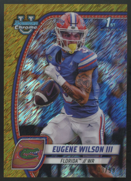 2024 Bowman Chrome U Eugene Wilson III 1st Prospect Gold Shimmer /50 #74