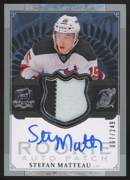 2013-14 Upper Deck The Cup Stefan Matteau RC Patch Auto RPA /249 #113 "A"