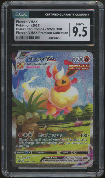 2021 Pokemon Flareon VMAX Premium Collection Promo #SWSH180 CGC 9.5