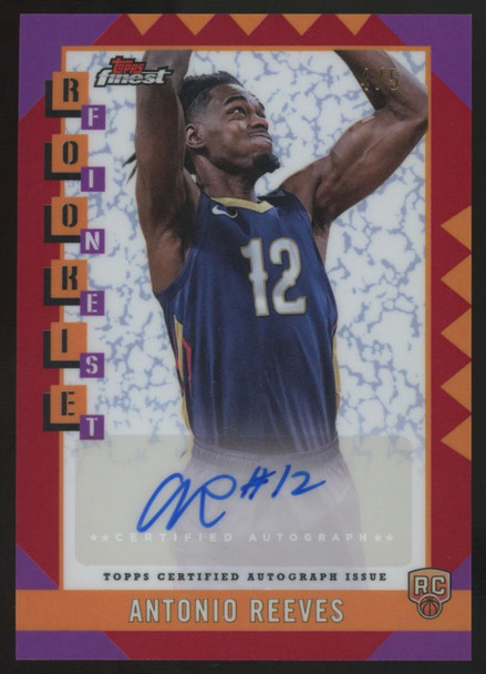 2024-25 Topps Finest Antonio Reeves RC Rookie Finest Red Auto /5 #RFA-AR