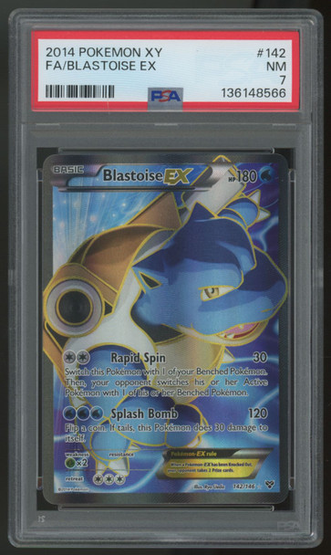 2014 Pokemon Blastoise EX XY Full Art #142 PSA 7