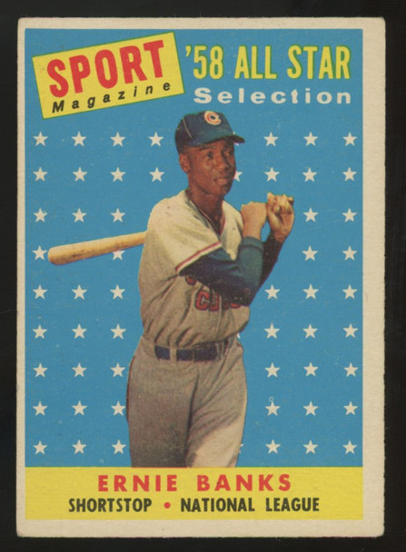 1958 Topps Ernie Banks All-Star #482 VG-VG/EX